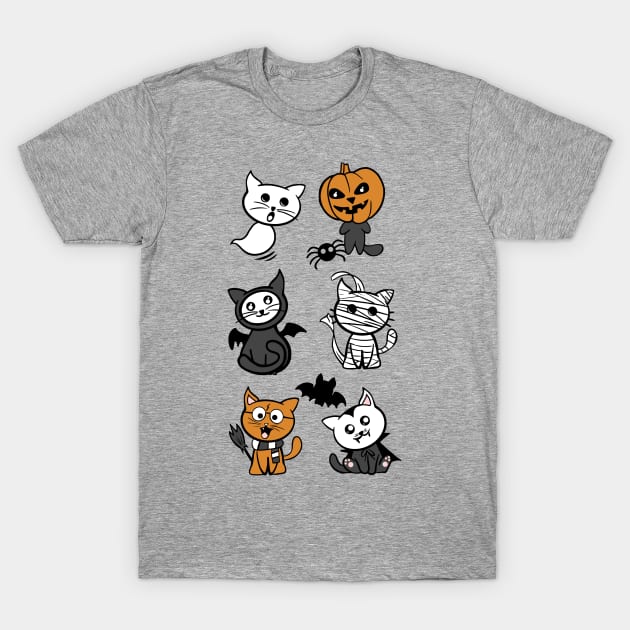 Halloween Cats Party T-Shirt by emanuelacarratoni